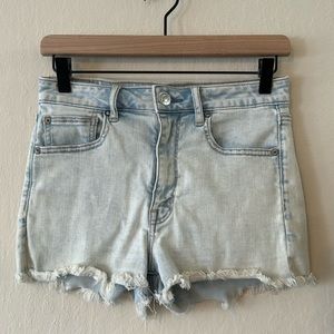 American Eagle Super Hi-Rise Shortie Jean Shorts